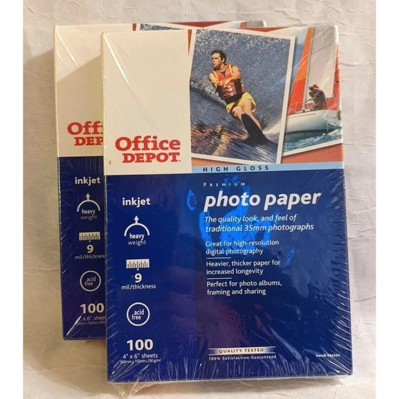 Office Depot Office Nos Photo Printer Paper Office Depot 2 Packs